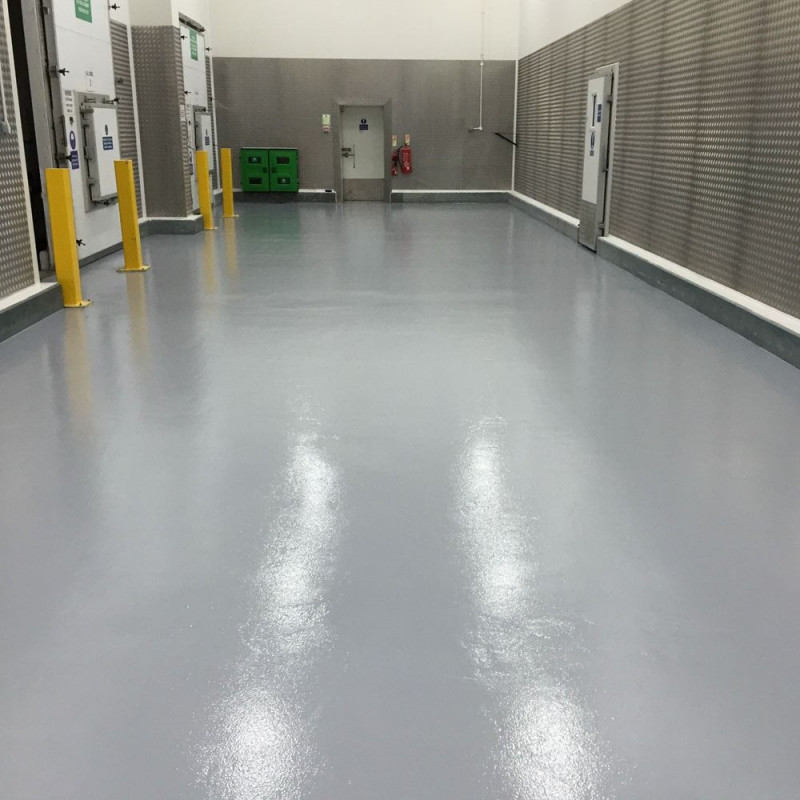 Epoxy coating on industrial floor